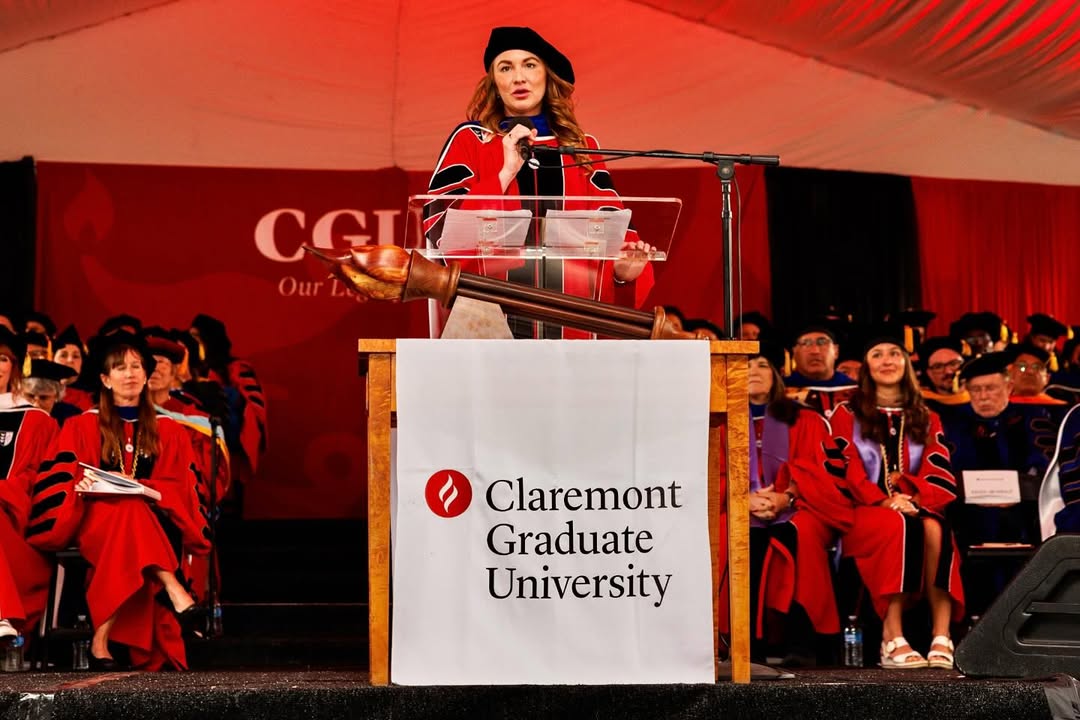 Dr. Joleen Cowan speaking at CGU Commencement
